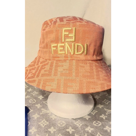 Accessories - Coral and Gold Bucket Hat